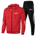 Men's casual Custom Track Suit Tracksuits 2 pieces loose sport running suit Sportswear Sweatsuit Jogger Set Zipper Hooded